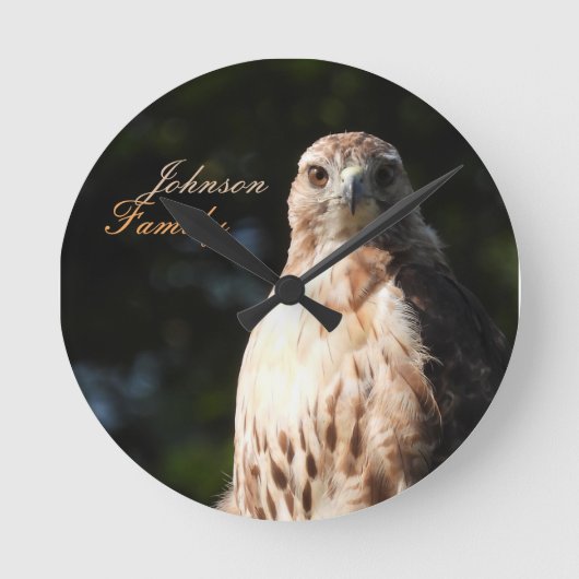 Red Tailed Hawk *Personalize* Ronde Klok (Voorkant)