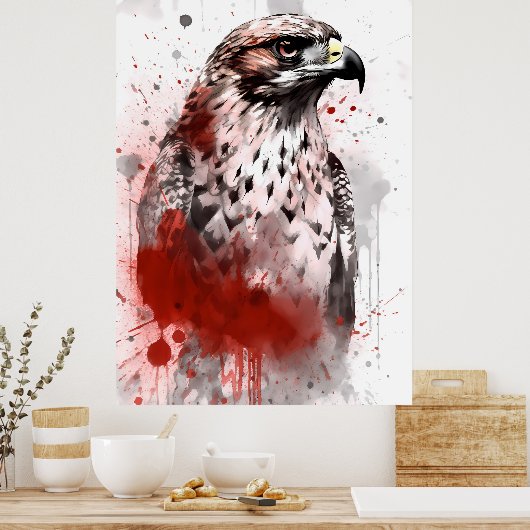 Red Tailed Hawk Poster (Keuken)