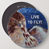 Red Tailed Hawk Ronde Button 6,0 Cm (Voorkant /achterkant)