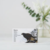 Red Tailed Hawk tegen een Blue Sky Business Sky Visitekaartje (Staand voorkant)