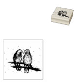 Red Tailed Hawks in Sneeuwliefdesvogel Stamp Rubberstempel (Gestempeld)