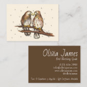 Red-Tailed Hawks Love Bird die de winter van de sn Visitekaartje (Voorkant / Achterkant)