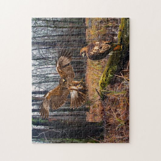 "Red-Tailed Hawks" Puzzle Legpuzzel (Verticaal)
