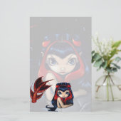 "Red Tailed Mermaid"-banketbakkerij Briefpapier (Staand voorkant)