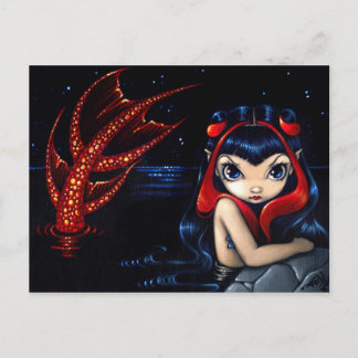 "Red Tailed Mermaid"-Briefkaart Briefkaart