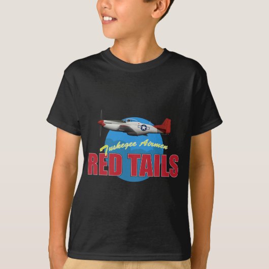Red Tails Tuskegee Airmen met P-51 T-shirt (Voorkant)
