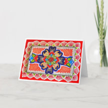 Red Talavera die de Mexicaanse groet schildert
