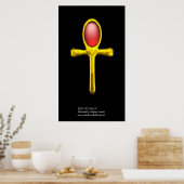 RED TALISMAN Gold Ankh Egyptian Eternal Life Poster (Keuken)