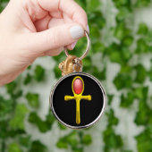 RED TALISMAN, GOLD ANKH Eternal Life Symbol Sleutelhanger (Hand)