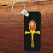 RED TALISMAN, GOLD ANKH Eternal Life Symbol Sleutelhanger (Voorkant)