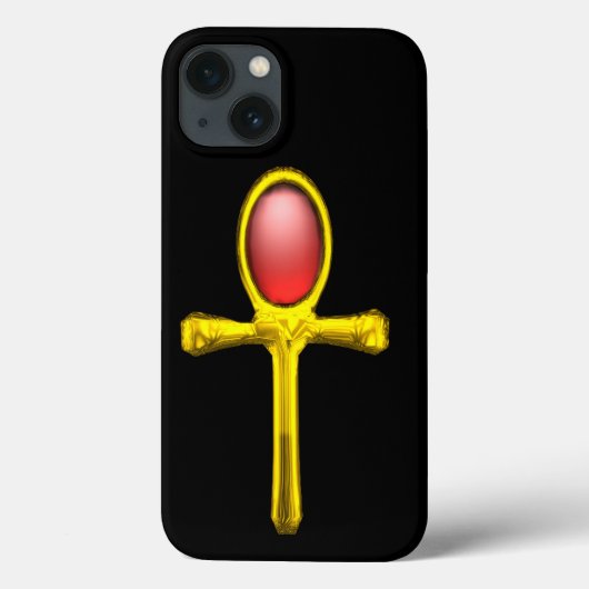 RED TALISMAN/GOLD EGYPTIAN ANKH Case-Mate iPhone CASE (Achterkant)