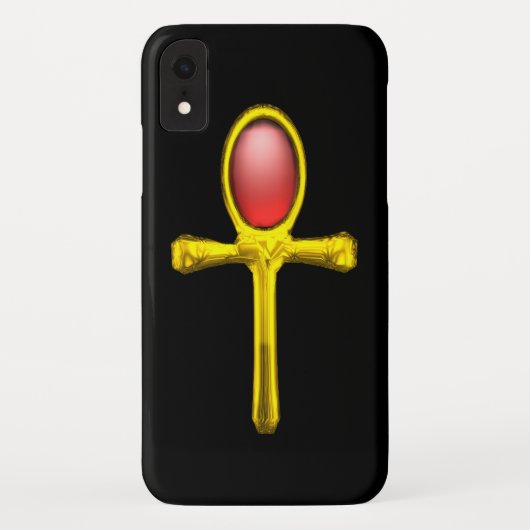 RED TALISMAN/GOLD EGYPTIAN ANKH Case-Mate iPhone CASE (Achterkant)