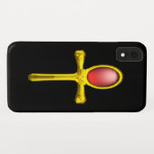 RED TALISMAN/GOLD EGYPTIAN ANKH Case-Mate iPhone CASE (Achterkant (horizontaal))