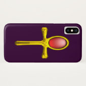 RED TALISMAN/GOLD EGYPTIAN ANKH Paars Case-Mate iPhone Case (Achterkant (horizontaal))