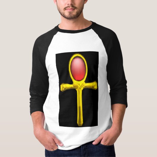 RED TALISMAN / GOLDEN ANKH T-SHIRT (Voorkant)