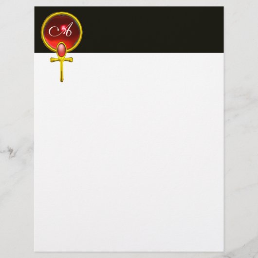 RED TALISMAN MONOGRAM ruby bright black yellow (Voorkant)