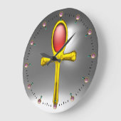 RED TALISMAN, Ruby Gemstone, Grey White Grote Klok (Hoek)