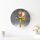 RED TALISMAN, Ruby Gemstone, Grey White Grote Klok (Huis)