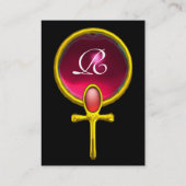 RED TALISMAN RUBY MONOGRAM helder geel roze Visitekaartje (Achterkant)