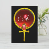 RED TALISMAN RUBY MONOGRAM heldergeel Kaart (Staand voorkant)