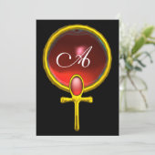 RED TALISMAN RUBY MONOGRAM heldergeel Kaart (Staand voorkant)