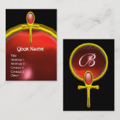 RED TALISMAN RUBY MONOGRAM heldergeel Visitekaartje (Voorkant / Achterkant)