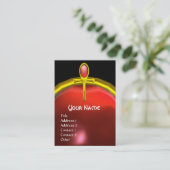 RED TALISMAN RUBY MONOGRAM heldergeel Visitekaartje (Staand voorkant)