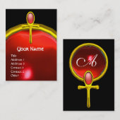 RED TALISMAN RUBY MONOGRAM heldergeel Visitekaartje (Voorkant / Achterkant)