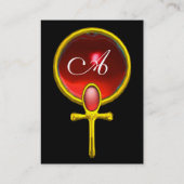 RED TALISMAN RUBY MONOGRAM heldergeel Visitekaartje (Achterkant)