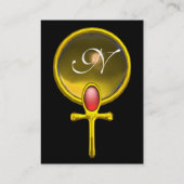 RED TALISMAN TOPAZ MONOGRAM felgeel zwart Visitekaartje (Achterkant)