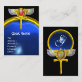 RED TALISMAN/WINGMAN SCARAB ANKH AND CORNUCOPIA VISITEKAARTJE (Voorkant / Achterkant)