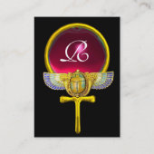 RED TALISMAN/WINGMAN SCARAB ANKH AND CORNUCOPIA VISITEKAARTJE (Achterkant)