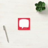 Red Talk Bubble Gepersonaliseerde Naam Spraak Bubb Post-it® Notes (Kantoor)