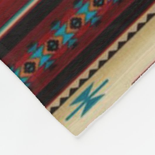 RED/TAN Aztec afdrukken Fleece Deken (Hoek)