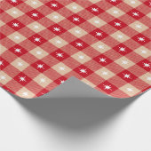 Red Tan Buffalo Pset country Rustige kerst Cadeaupapier (Hoek)