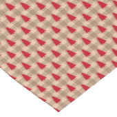 Red Tan Buffalo Pset Red Kerstbomen Holiday Korte Tafelloper (Hoek)