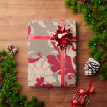 Red Tan Damask Cadeaupapier<br><div class="desc">roodkleurig en tint demaspatroon voor alle gelegenheden. Gewoon prachtig.</div>