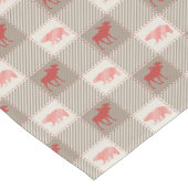 Red Tan Moose Beer Cabin Patroon Korte Tafelloper (Hoek)