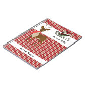 Red Tan-White Stripe・Santa-Reindeer・Custom Notitieboek (Linkerzijde)