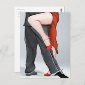 Red Tango Shoe Briefkaart (Voorkant / Achterkant)