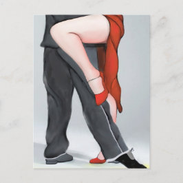 Red Tango Shoe Briefkaart