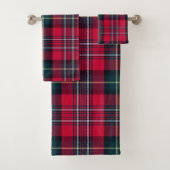 Red Tartan Bad Handdoek (Insitu)