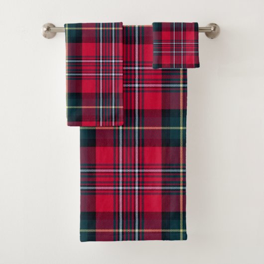 Red Tartan Bad Handdoek (Insitu)
