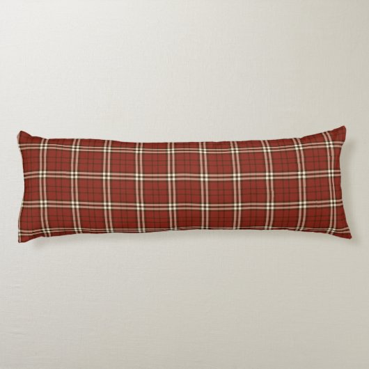 Red Tartan Body Pillow Lichaamskussen (Achterkant)