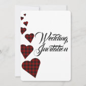 Red Tartan bruiloft uitnodiging (Voorkant)