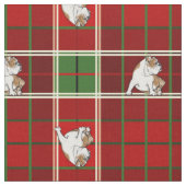Red Tartan Bulldog Stof (Close Up)