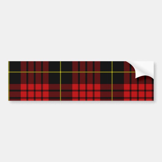 Red Tartan Bumpersticker (Voorkant)