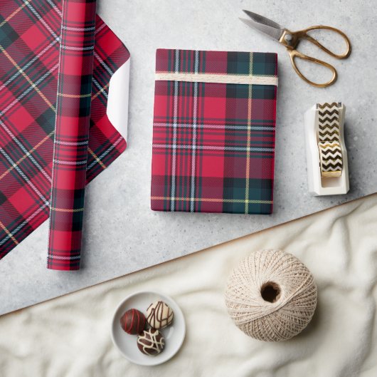Red Tartan Cadeaupapier (Crafts)