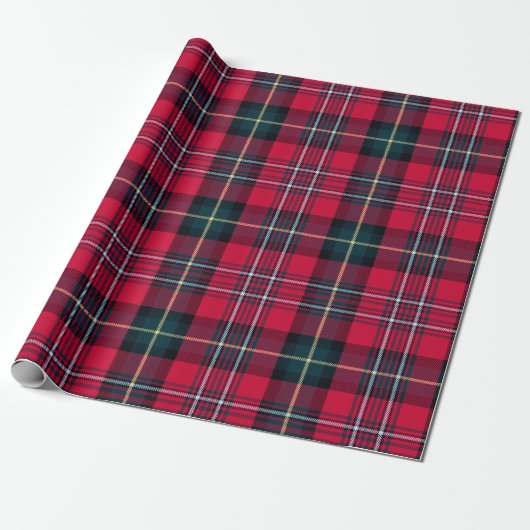 Red Tartan Cadeaupapier (Uitgerold)