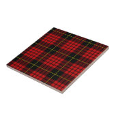 Red Tartan Ceramic Tile Tegeltje (Zijkant)